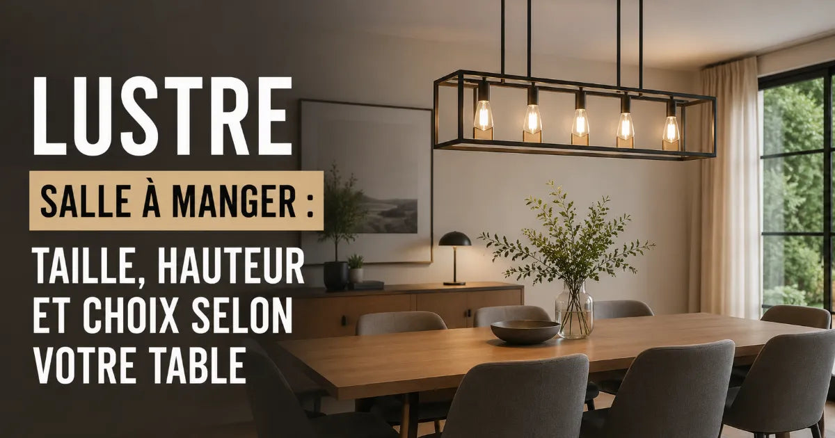 Lustre salle à manger : taille, hauteur et choix selon votre table