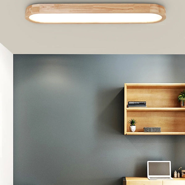 Plafonnier LED bois design moderne luminaire naturel élégant