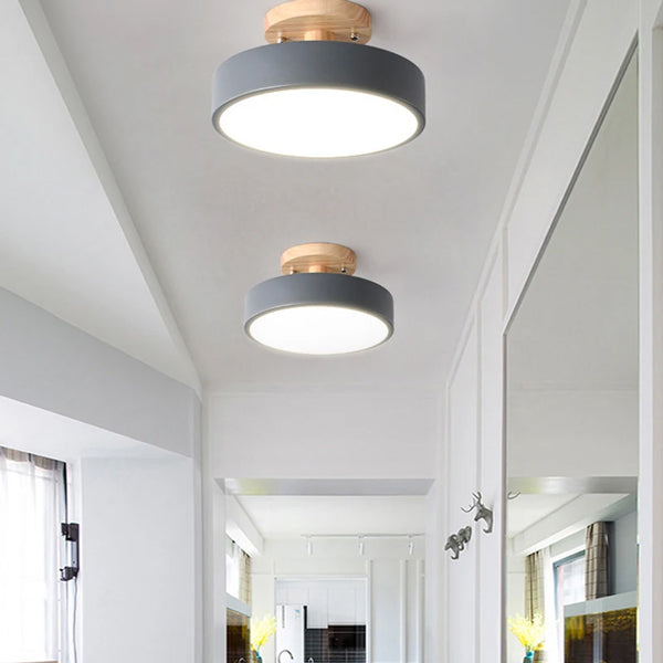 Plafonnier bois LED simpliste éclairage naturel moderne épuré