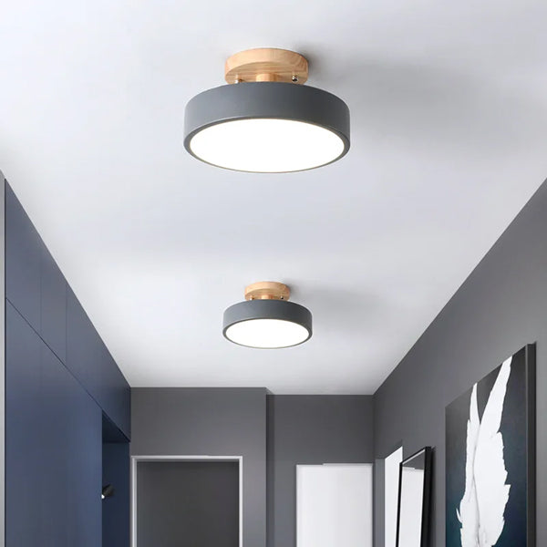 Luminaire design bois LED simpliste éclairage naturel contemporain