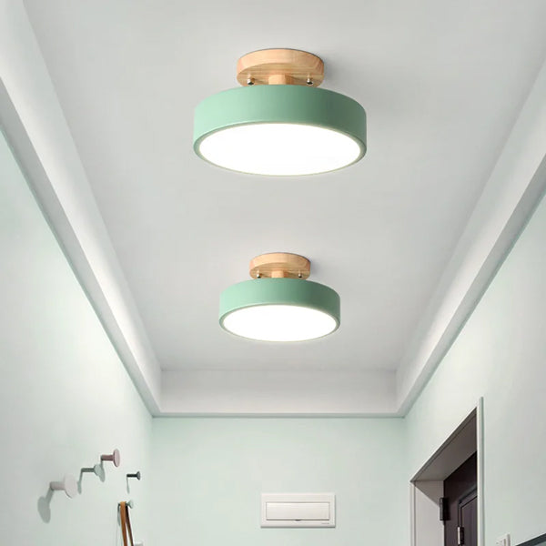 Plafonnier contreplaqué bois LED économique luminaire moderne naturel