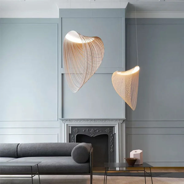 Éclairage plafonnier LED bois massif luminaire naturel moderne