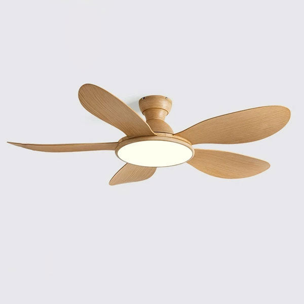 Plafonnier bois avec ventilateur pour chambre élégante