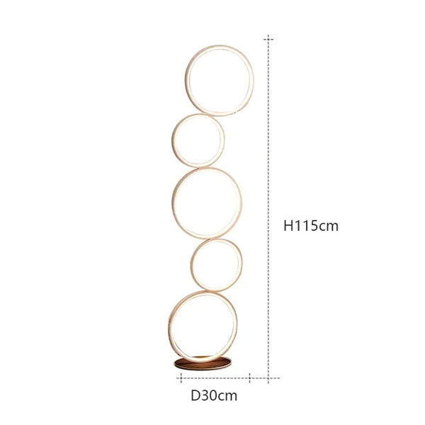 éclairage sur pied LED contemporain salon moderne