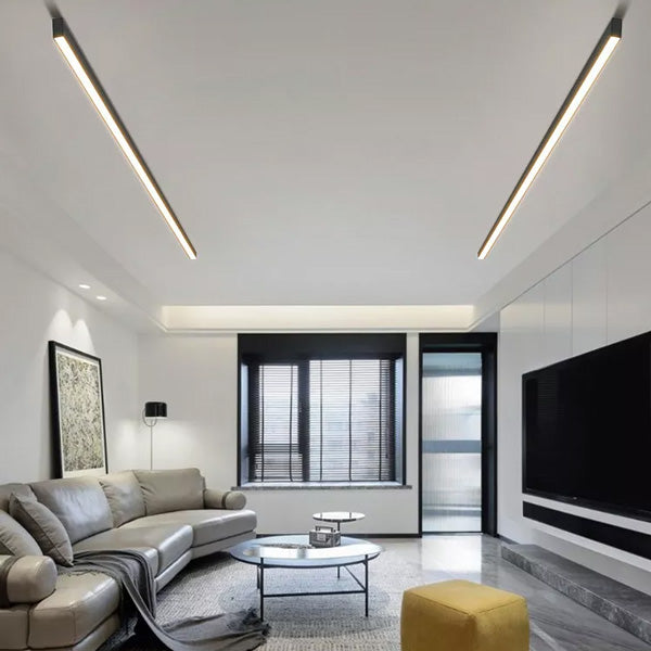 Plafonnier barre LED luminaire moderne éclairage linéaire élégant