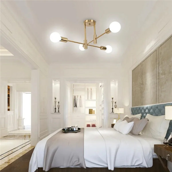 Luminaire or design moderne chambre éclairage LED élégant