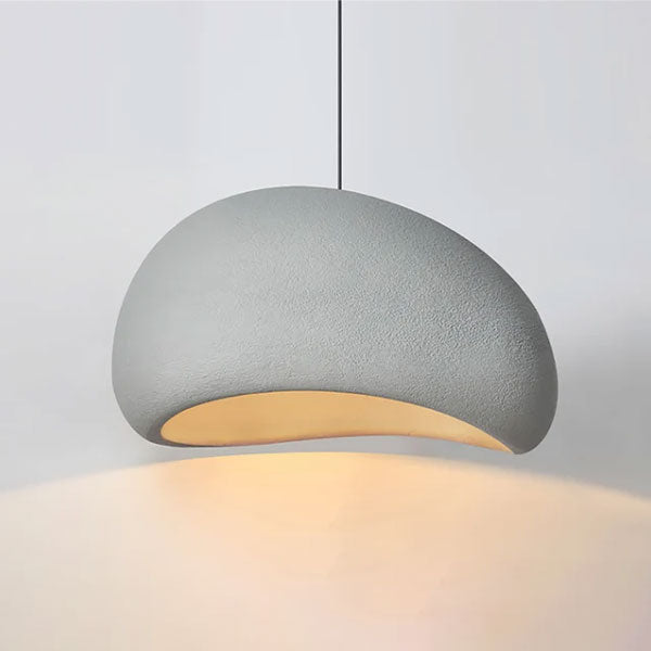 Luminaire suspension beige moderne lustre design LED élégant