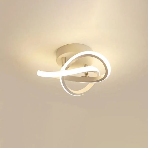 Luminaire plafond LED anneaux métalliques moderne minimaliste