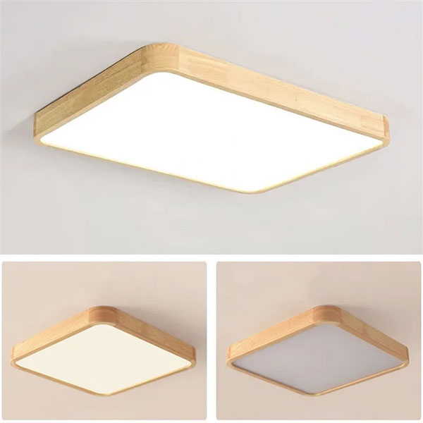 Détail du luminaire LED carré discret et design