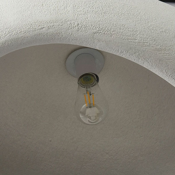Suspension lustre beige moderne salon luminaire design cosy