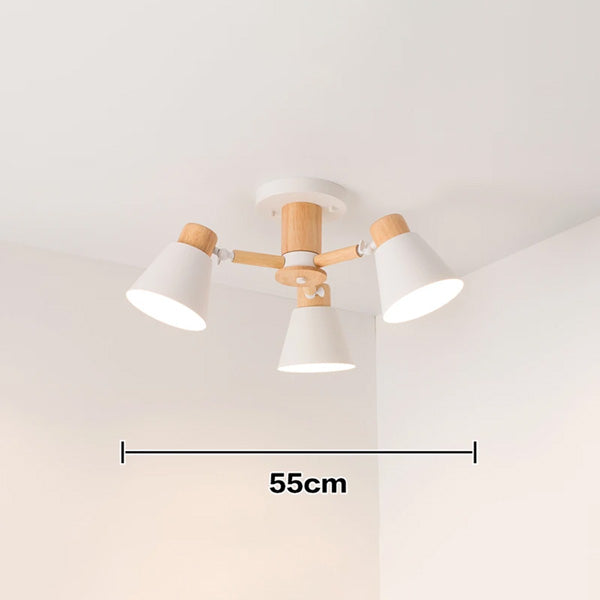 Plafonnier moderne nordique gris éclairage design contemporain élégant