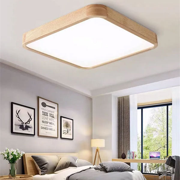 Installation simple de plafonnier LED mince carré