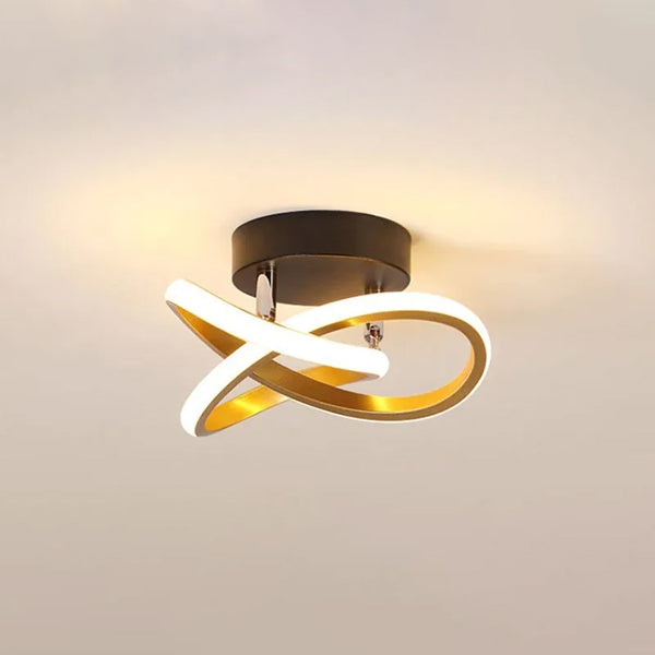 Plafonnier design LED anneaux lumineux éclairage géométrique