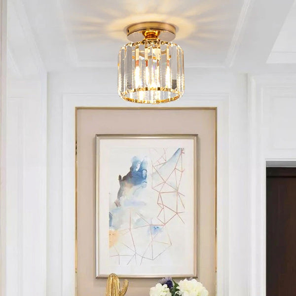 Ambiance rétro chic avec plafonnier en verre vintage