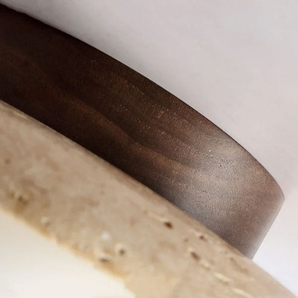 Luminaire plafonnier travertin beige éclairage contemporain élégant