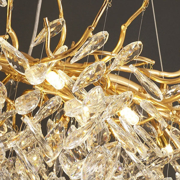 Suspension cristal luxe plafond salon éclairage d'ambiance