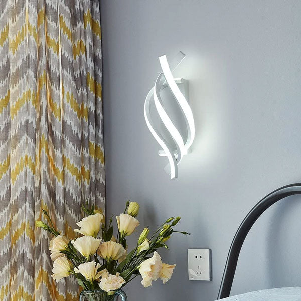 Applique murale spirale éclairage moderne luminaire design sculptural
