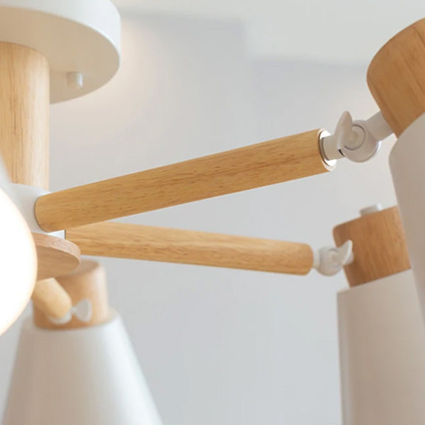 Plafonnier design nordique blanc luminaire scandinave contemporain
