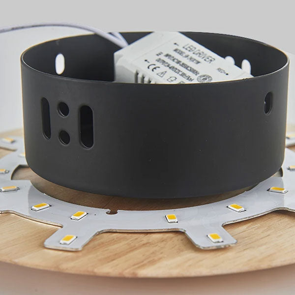 Applique Ronde Bois LED
