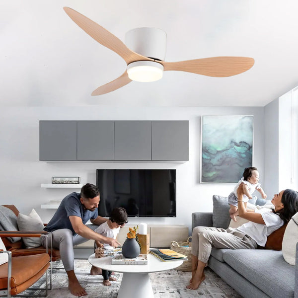 Plafonnier Ventilateur Bois