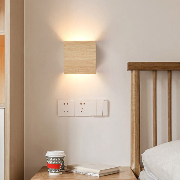 Applique Led Bois Rectangulaire