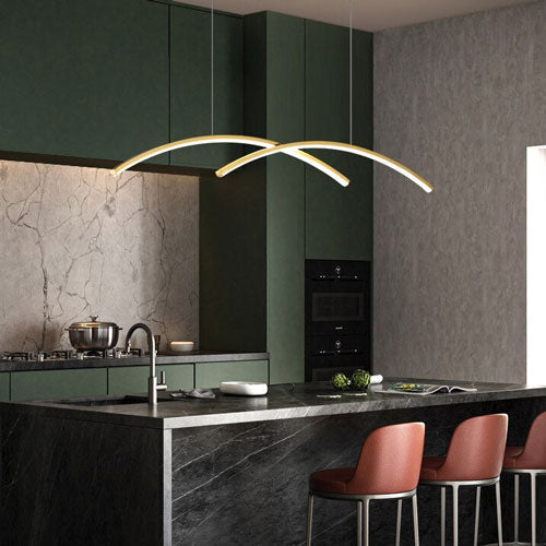 Lustre Salon Moderne Arc de Cercle LED