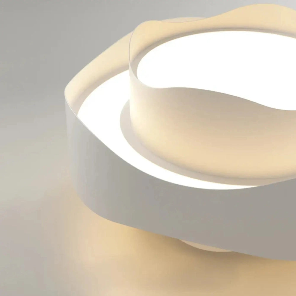 Lustre Blanc Vague Sculpte Moderne