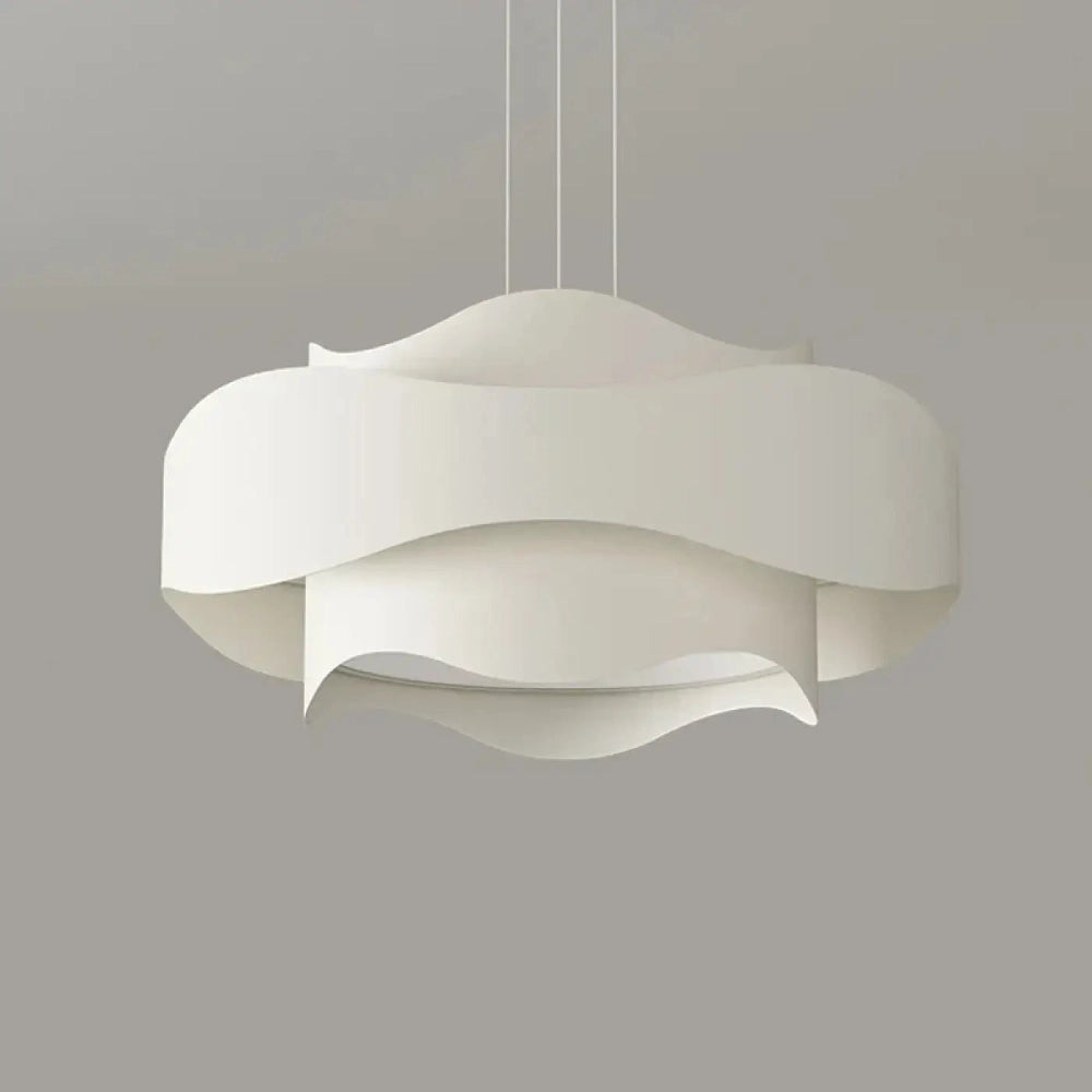 Lustre Blanc Vague Sculpte Moderne