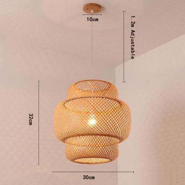 Lustre salon bois de bambou