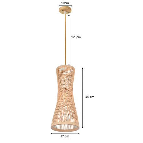 Lustre Salon Bois japonais