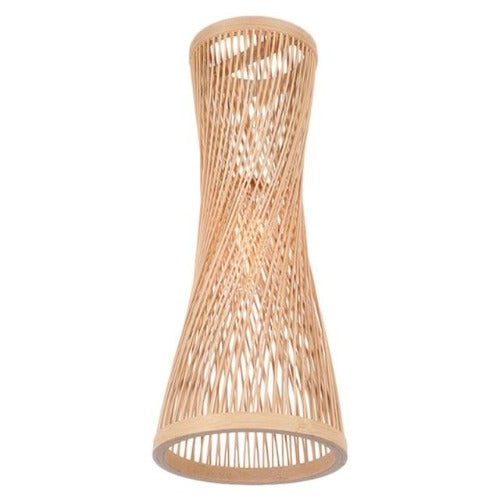 Lustre Salon Bois bambou tressé japonais