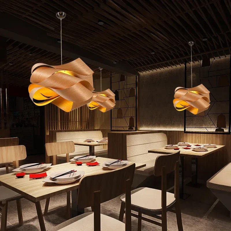 Lustre moderne Bois design bambou