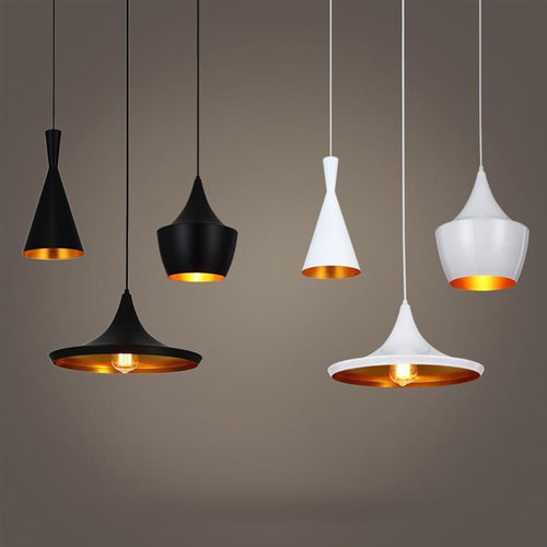 Lustre Salon Industriel alu rond vintage