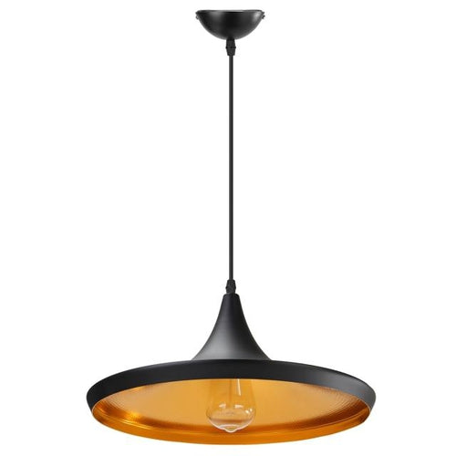 Lustre Salon Industriel coupole noir