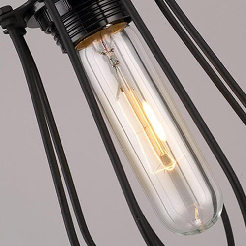 Lustre Cage Fer Industriel