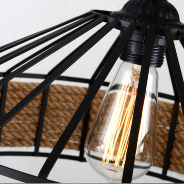 Lustre Salon Industriel corde