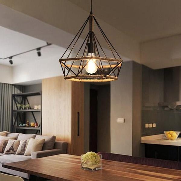 Lustre Salon Industriel design corde