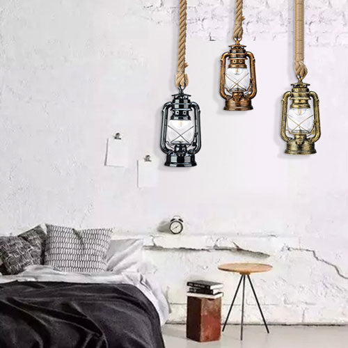 Lustre Salon lampe à pétrole avec ampoule