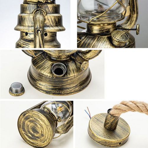 Lustre Salon lampe fer avec bulle verre