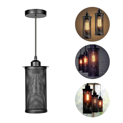 Lustre Salon Industriel Lanterne fer suspendu