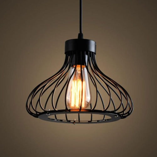 Lustre Salon Industriel rond en fer