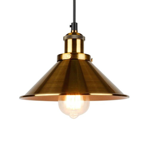 Lustre Salon Industriel abat jour or