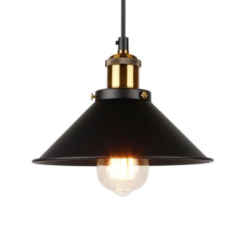 Lustre Salon Industriel noir vintage