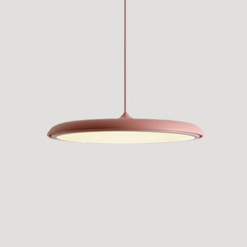Lustre salon moderne LED basique plat éclairage épuré minimaliste