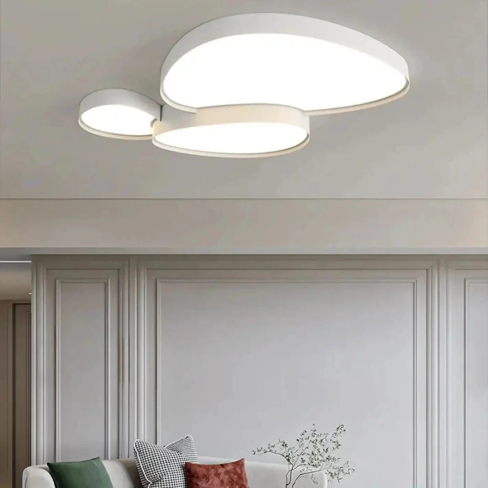 Lustre Led Organique Noir Moderne