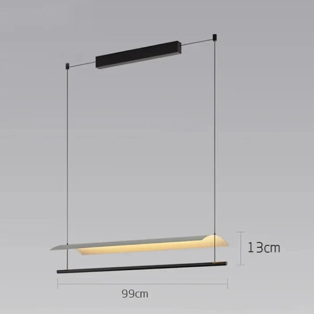 Lustre Lineaire Salon Double Bande