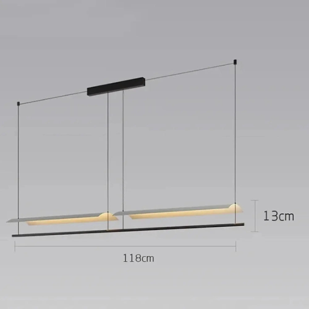 Lustre Lineaire Salon Double Bande