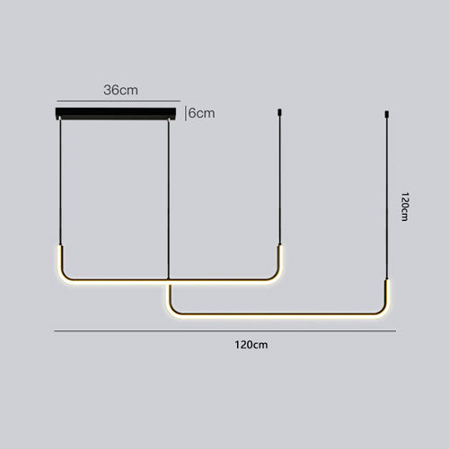 Lustre Moderne Ligne Épurée