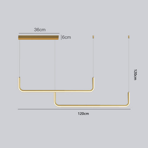 Lustre Moderne Ligne Épurée