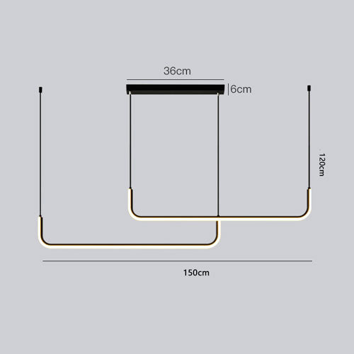 Lustre Moderne Ligne Épurée